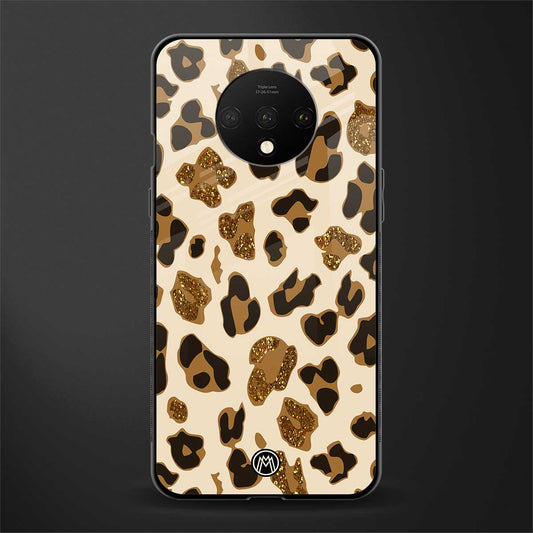 cheetah fur aesthetic glass case for oneplus 7t image
