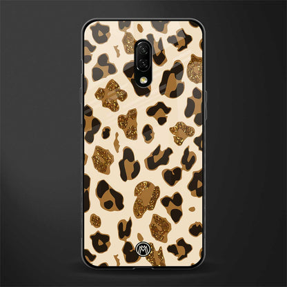 cheetah fur aesthetic glass case for oneplus 7 image