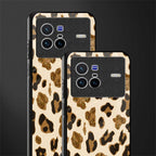 cheetah fur aesthetic glass case for vivo x80 image-2