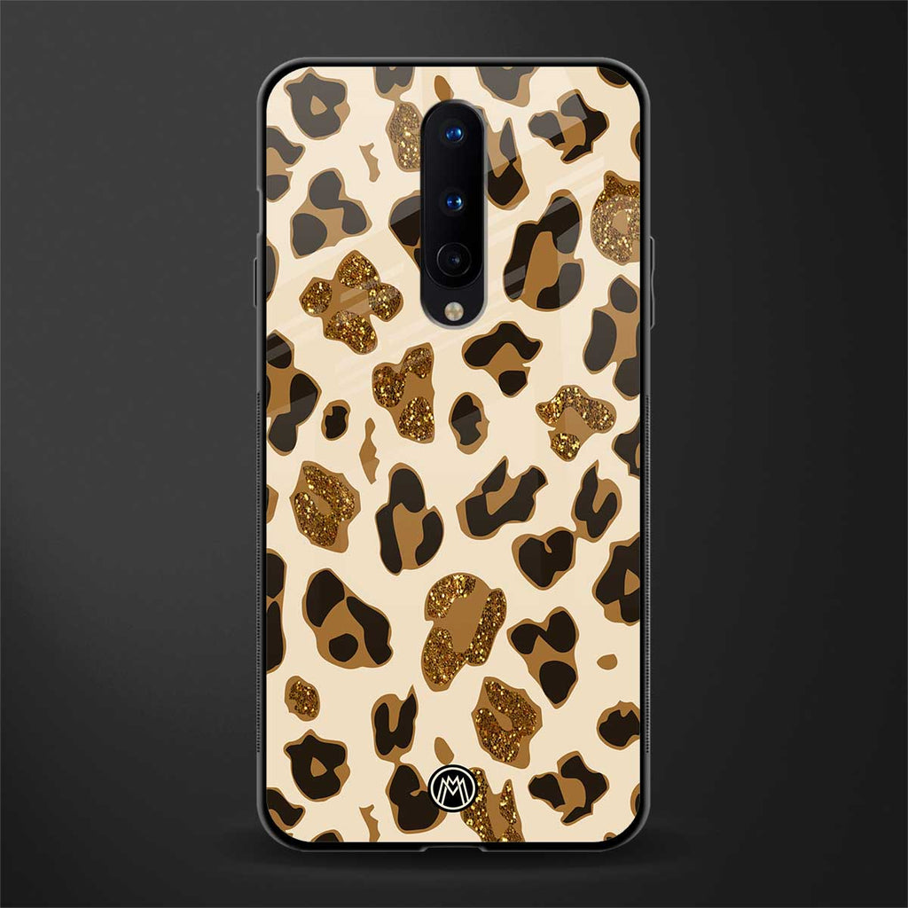 cheetah fur aesthetic glass case for oneplus 8 image