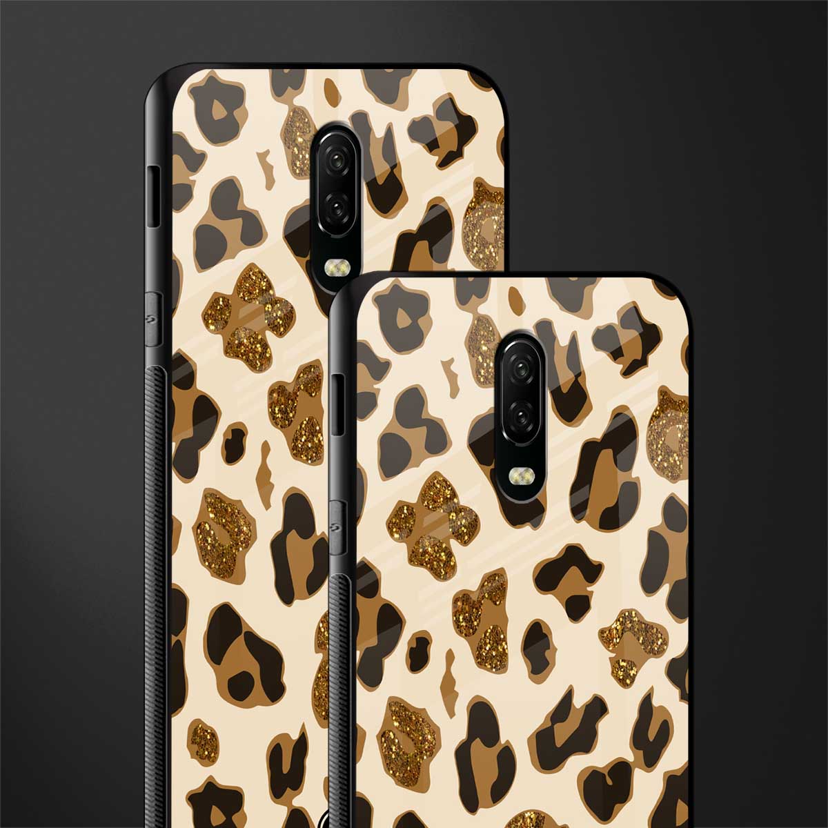 cheetah fur aesthetic glass case for oneplus 6t image-2