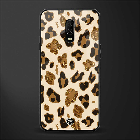 cheetah fur aesthetic glass case for oneplus 6t image