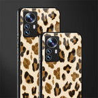 cheetah fur aesthetic back phone cover | glass case for xiaomi 12 pro