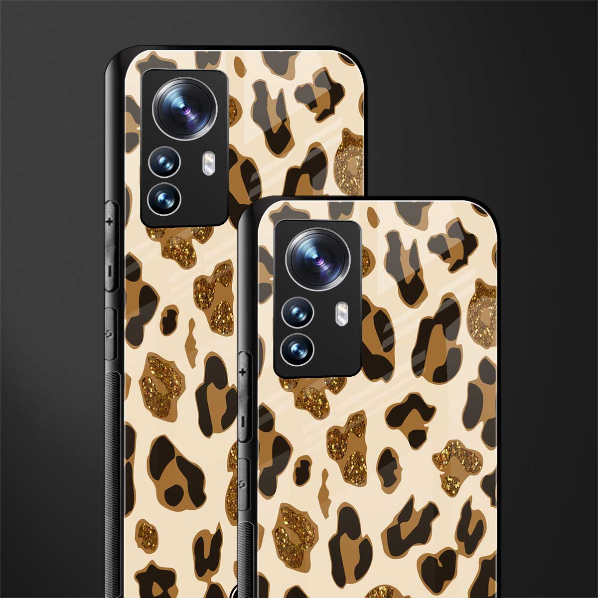 cheetah fur aesthetic back phone cover | glass case for xiaomi 12 pro