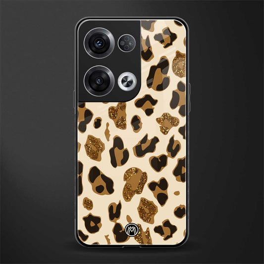 cheetah fur aesthetic back phone cover | glass case for oppo reno 8