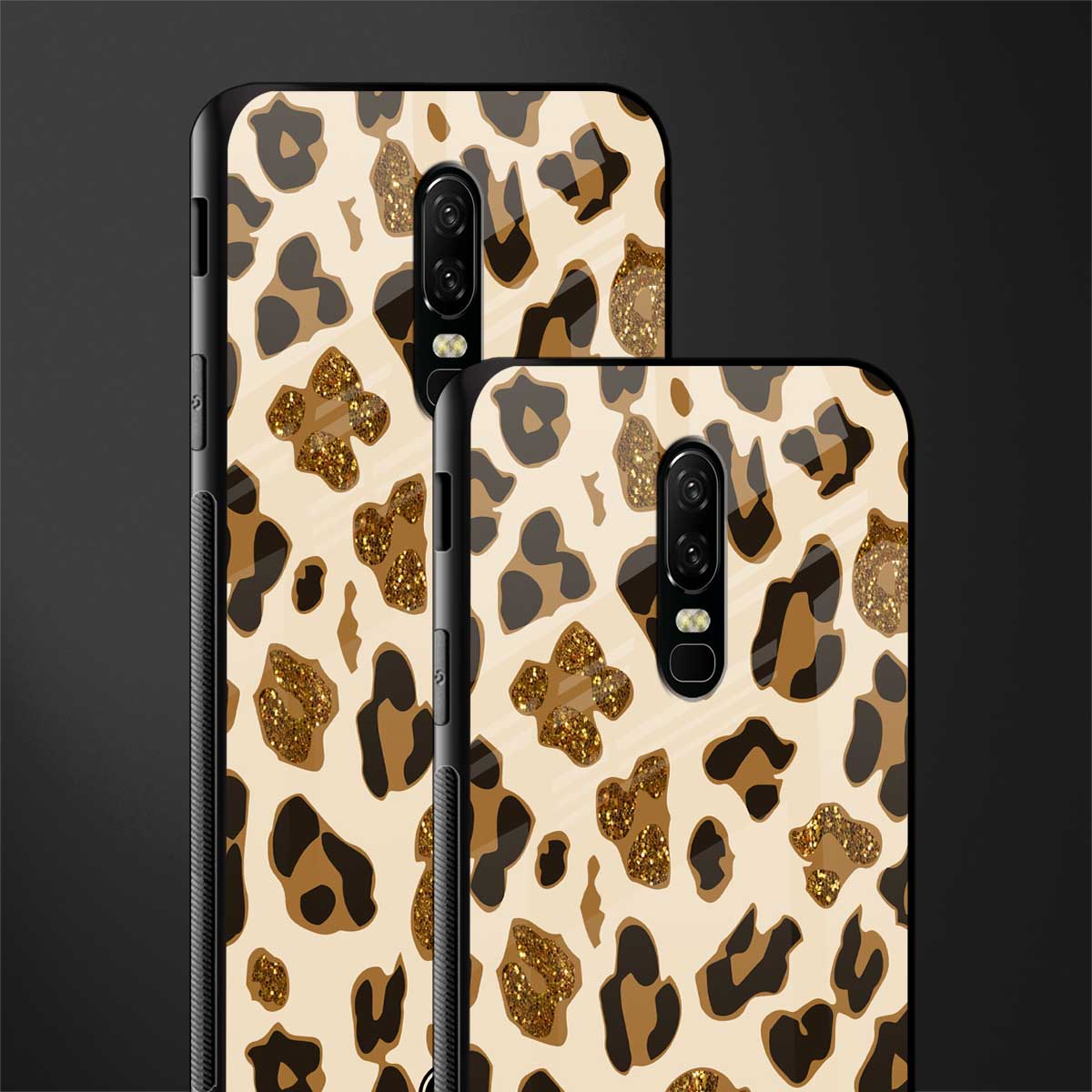 cheetah fur aesthetic glass case for oneplus 6 image-2