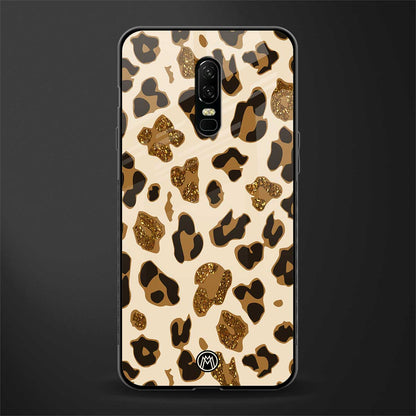 cheetah fur aesthetic glass case for oneplus 6 image