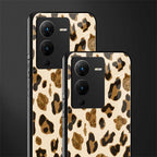 cheetah fur aesthetic back phone cover | glass case for vivo v25 pro 5g