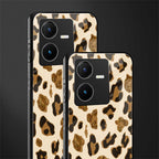 cheetah fur aesthetic back phone cover | glass case for vivo y22