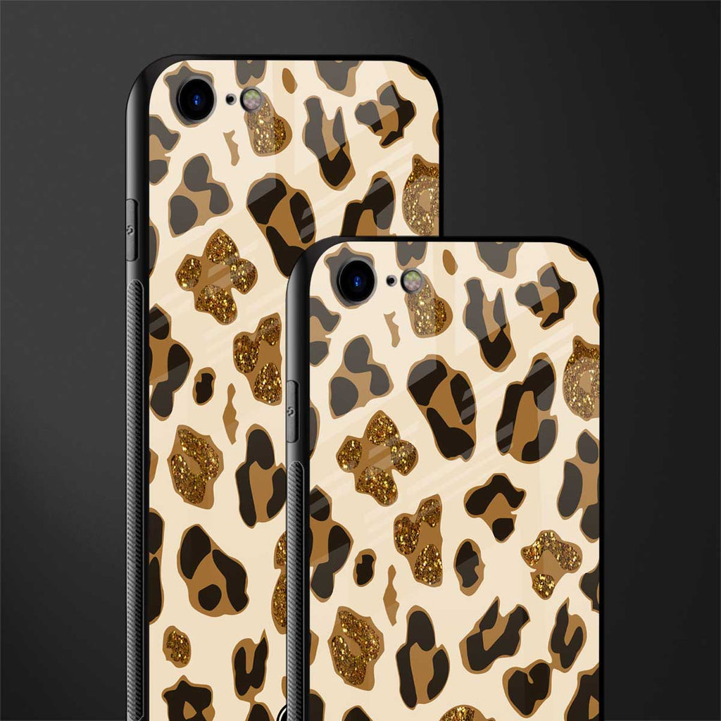 cheetah fur aesthetic glass case for iphone 8 image-2