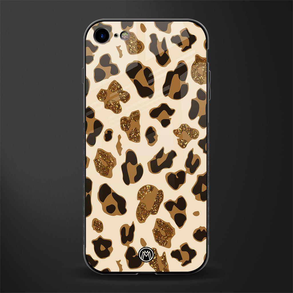 cheetah fur aesthetic glass case for iphone se 2020 image