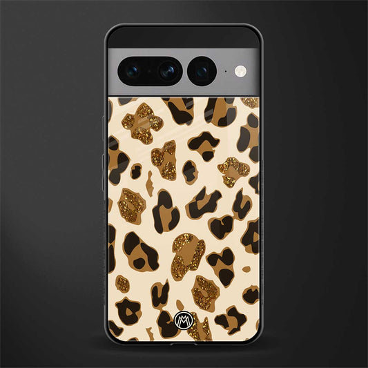cheetah fur aesthetic back phone cover | glass case for google pixel 7 pro