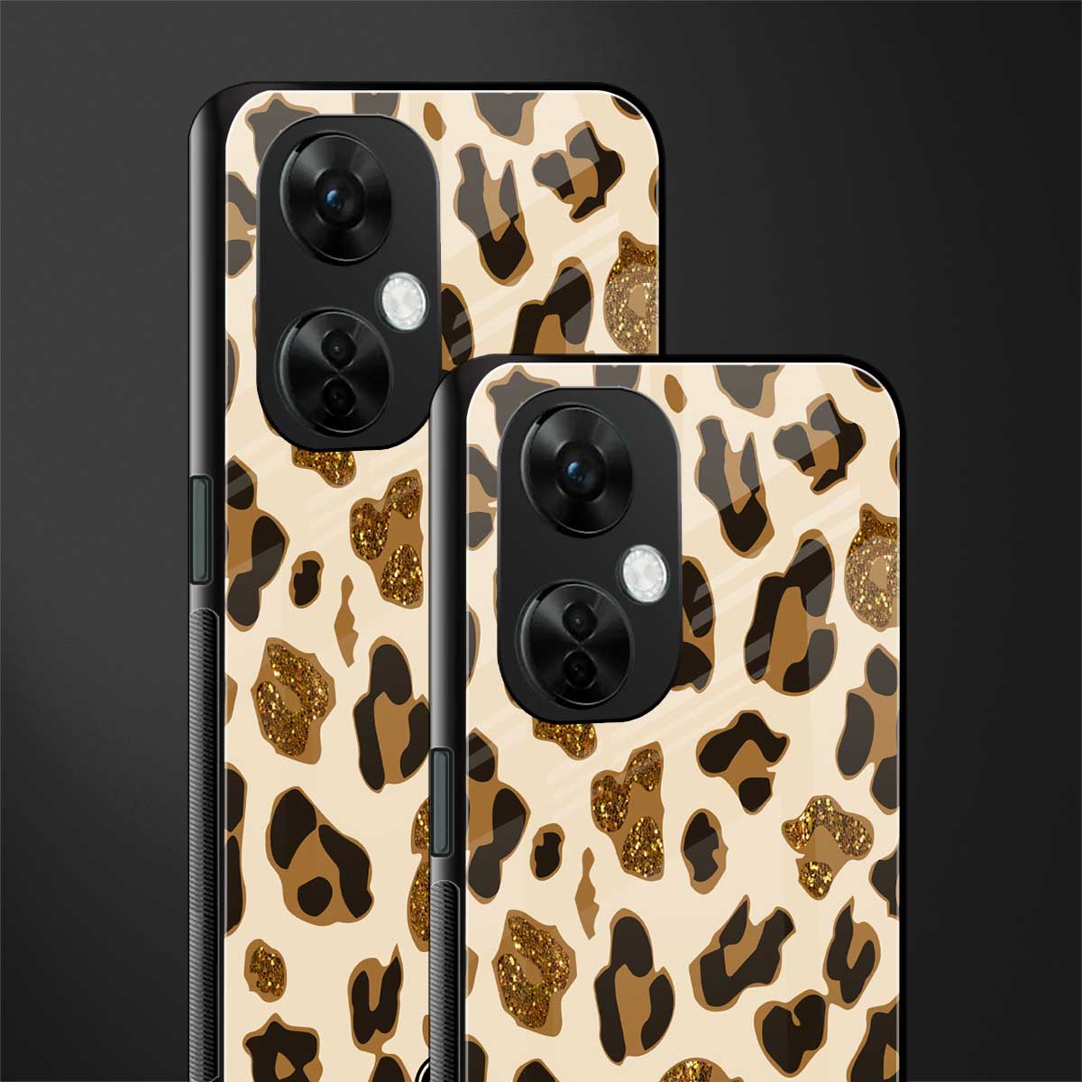 cheetah fur aesthetic back phone cover | glass case for oneplus nord ce 3 lite