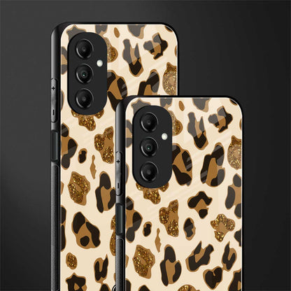 cheetah fur aesthetic back phone cover | glass case for samsung galaxy a14 5g