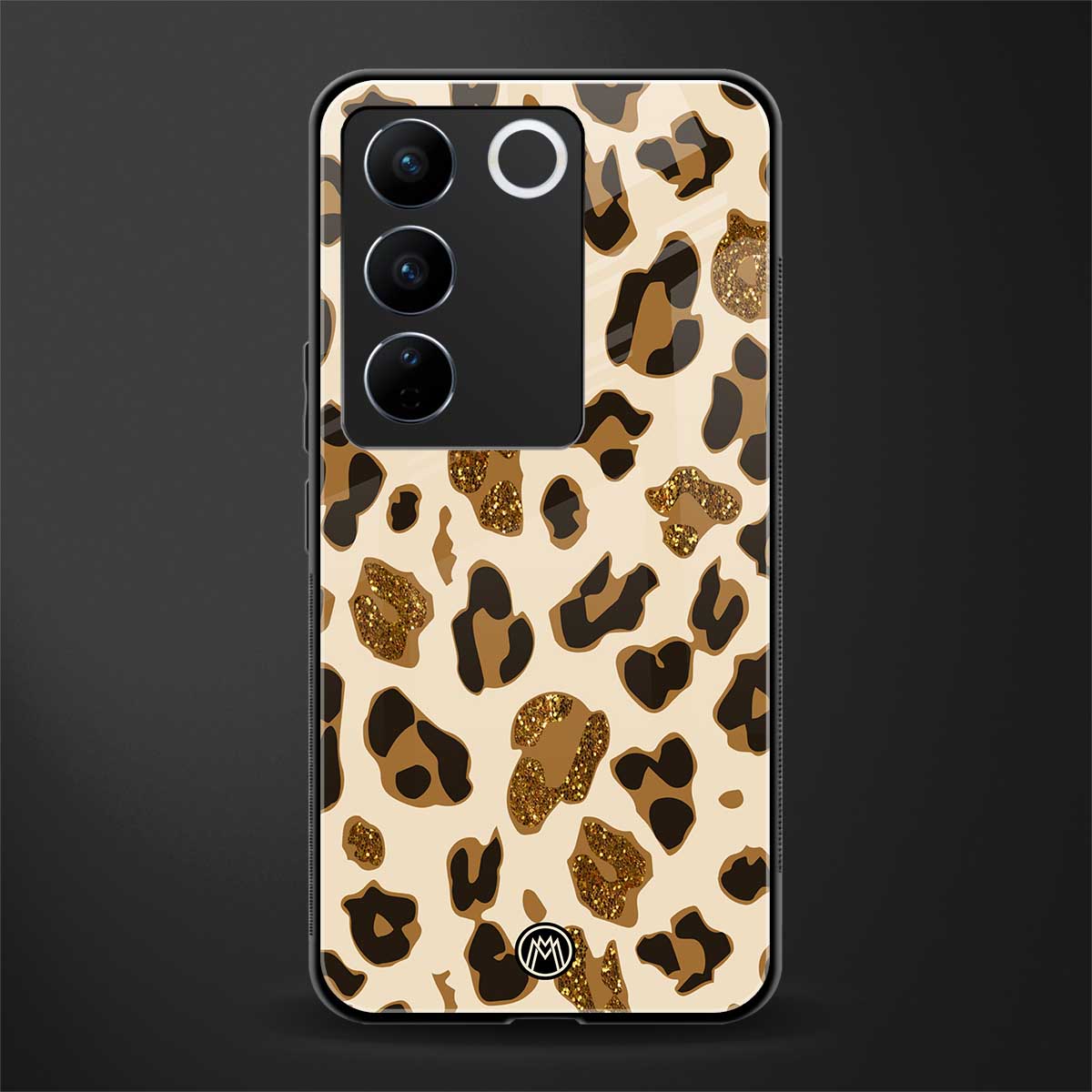 cheetah fur aesthetic back phone cover | glass case for vivo v27 pro 5g
