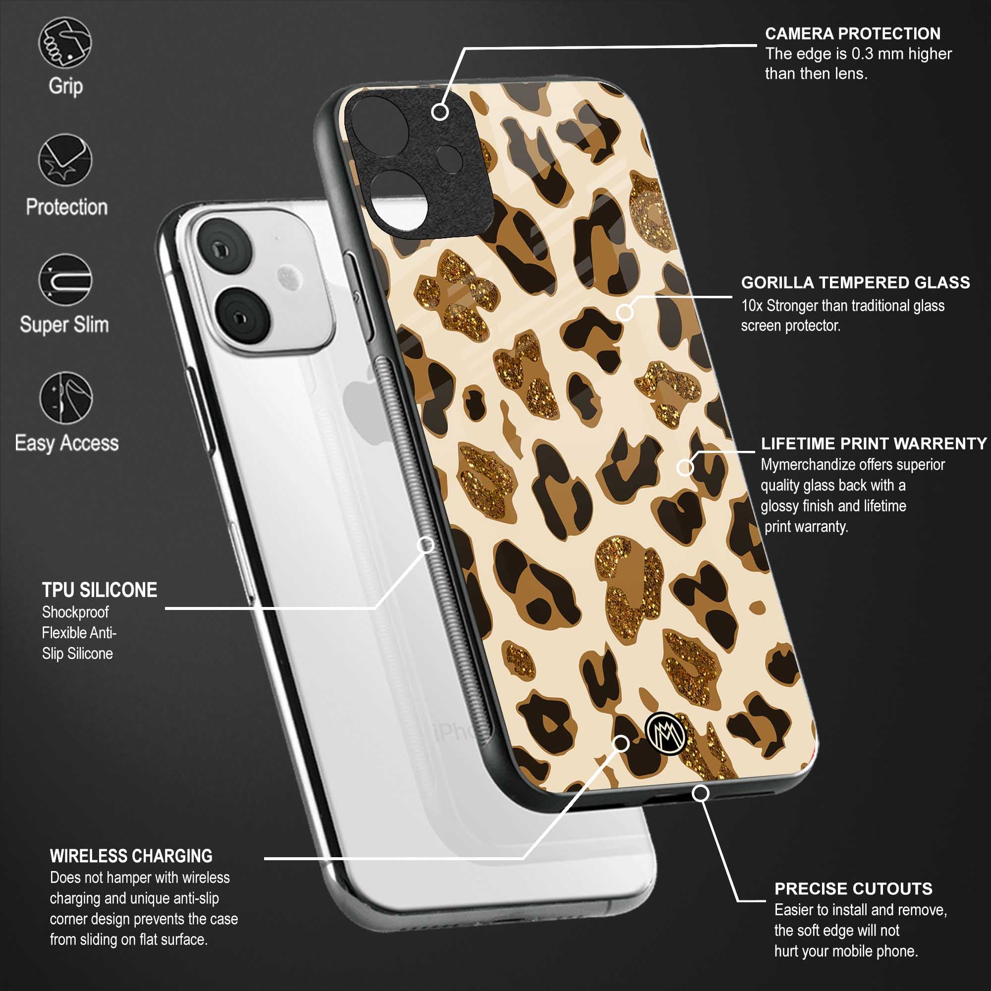 cheetah fur aesthetic back phone cover | glass case for realme 9 pro 5g