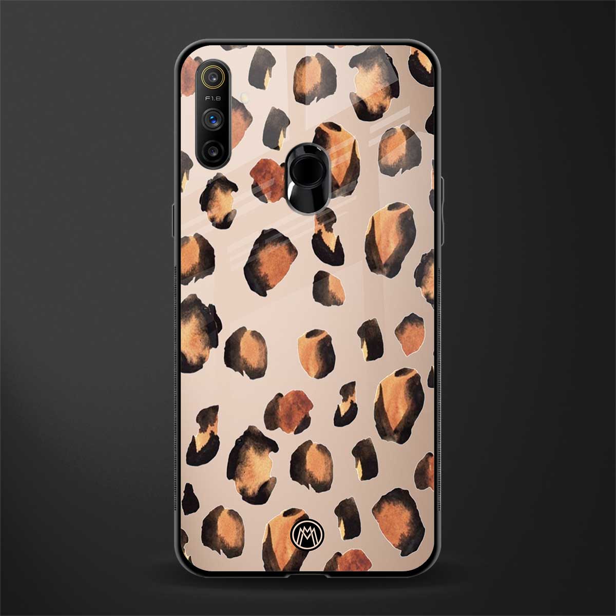 cheetah fur gold edition glass case for realme narzo 10a image