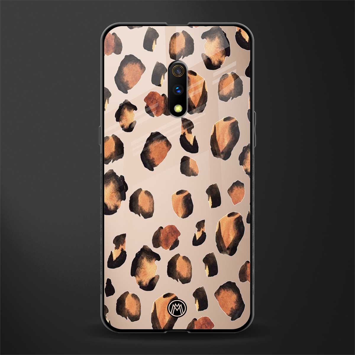 cheetah fur gold edition glass case for oppo k3 image