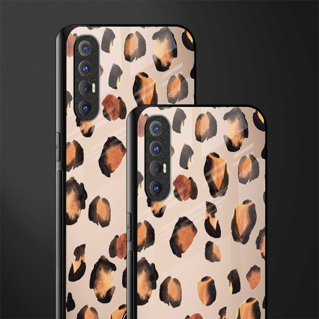 cheetah fur gold edition glass case for oppo reno 3 pro image-2