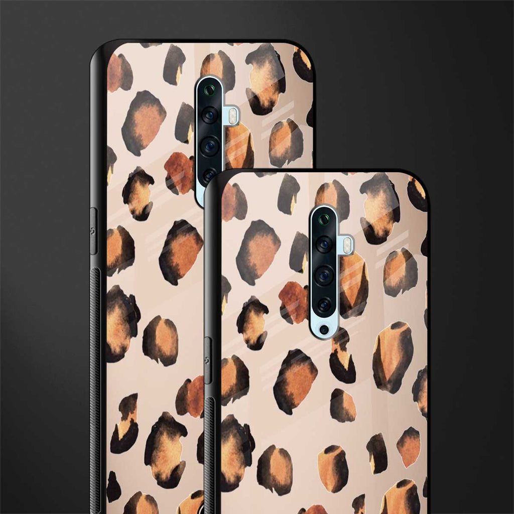 cheetah fur gold edition glass case for oppo reno 2z image-2