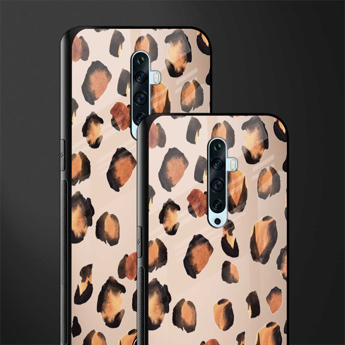 cheetah fur gold edition glass case for oppo reno 2f image-2