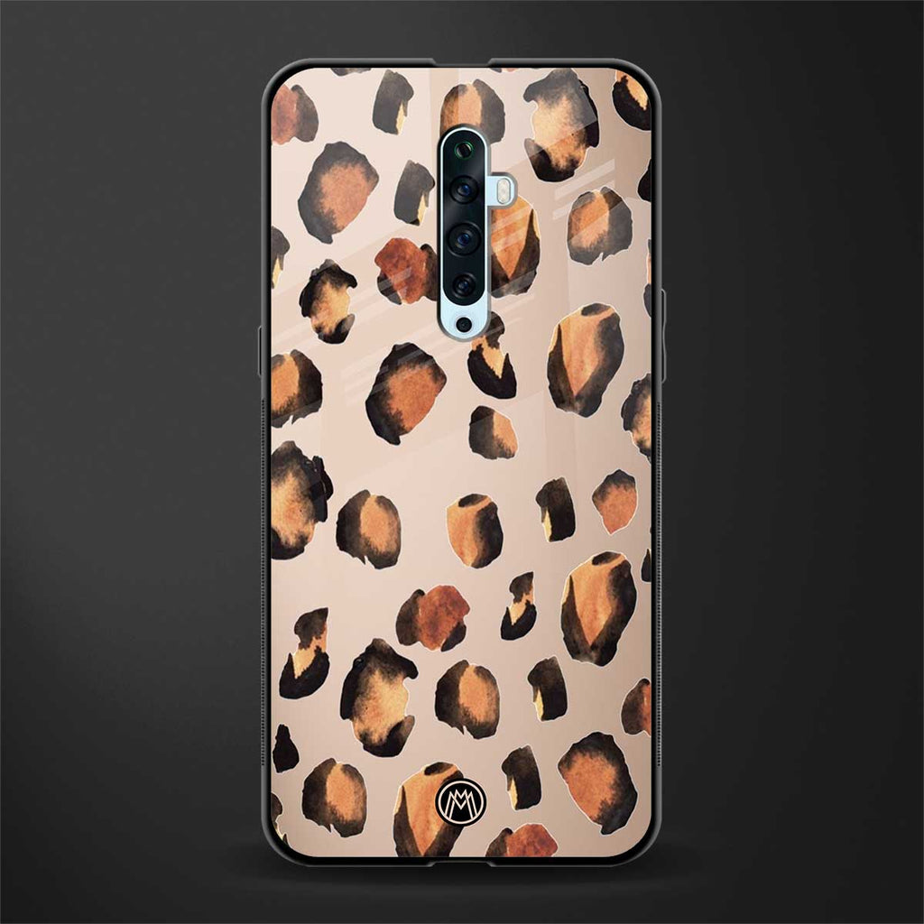 cheetah fur gold edition glass case for oppo reno 2f image
