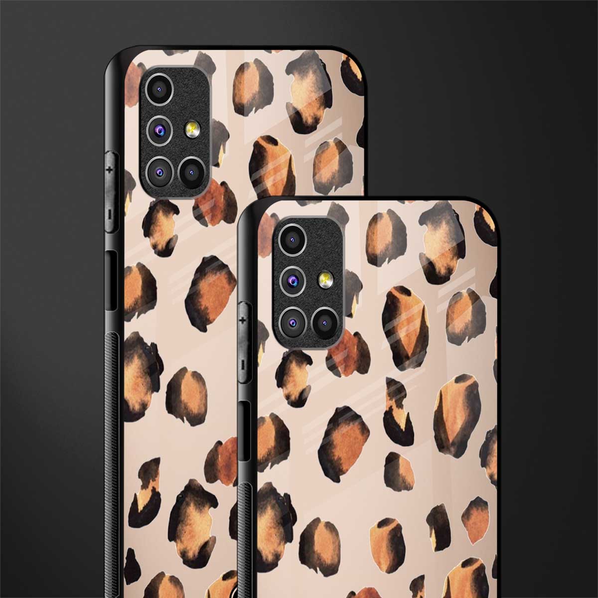 cheetah fur gold edition glass case for samsung galaxy m31s image-2