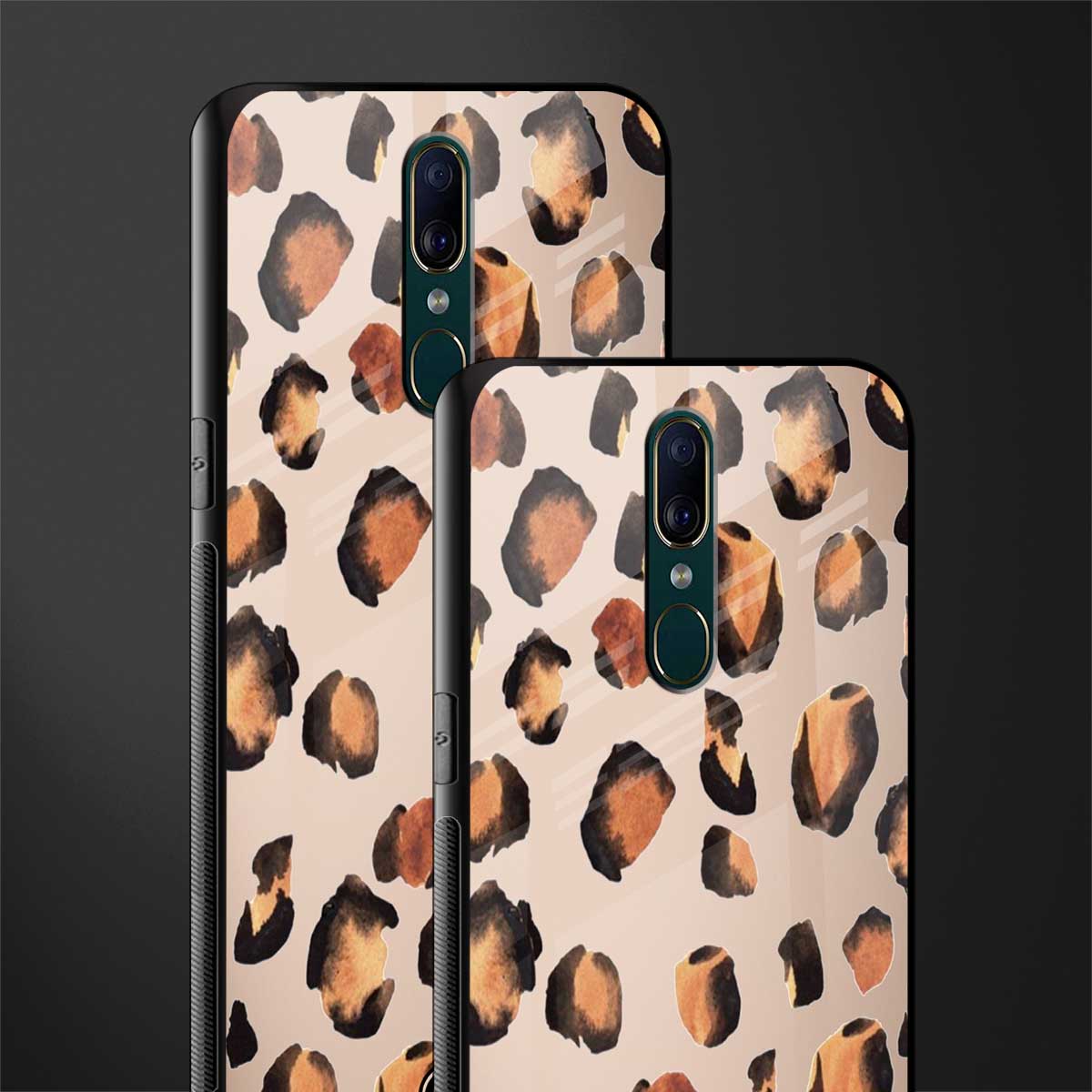 cheetah fur gold edition glass case for oppo f11 image-2