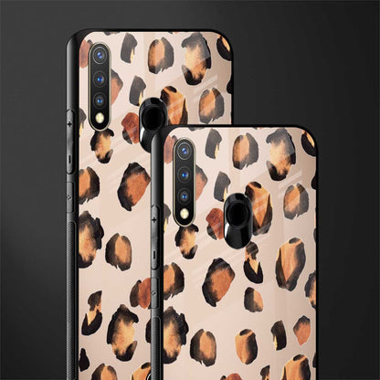 cheetah fur gold edition glass case for vivo y19 image-2