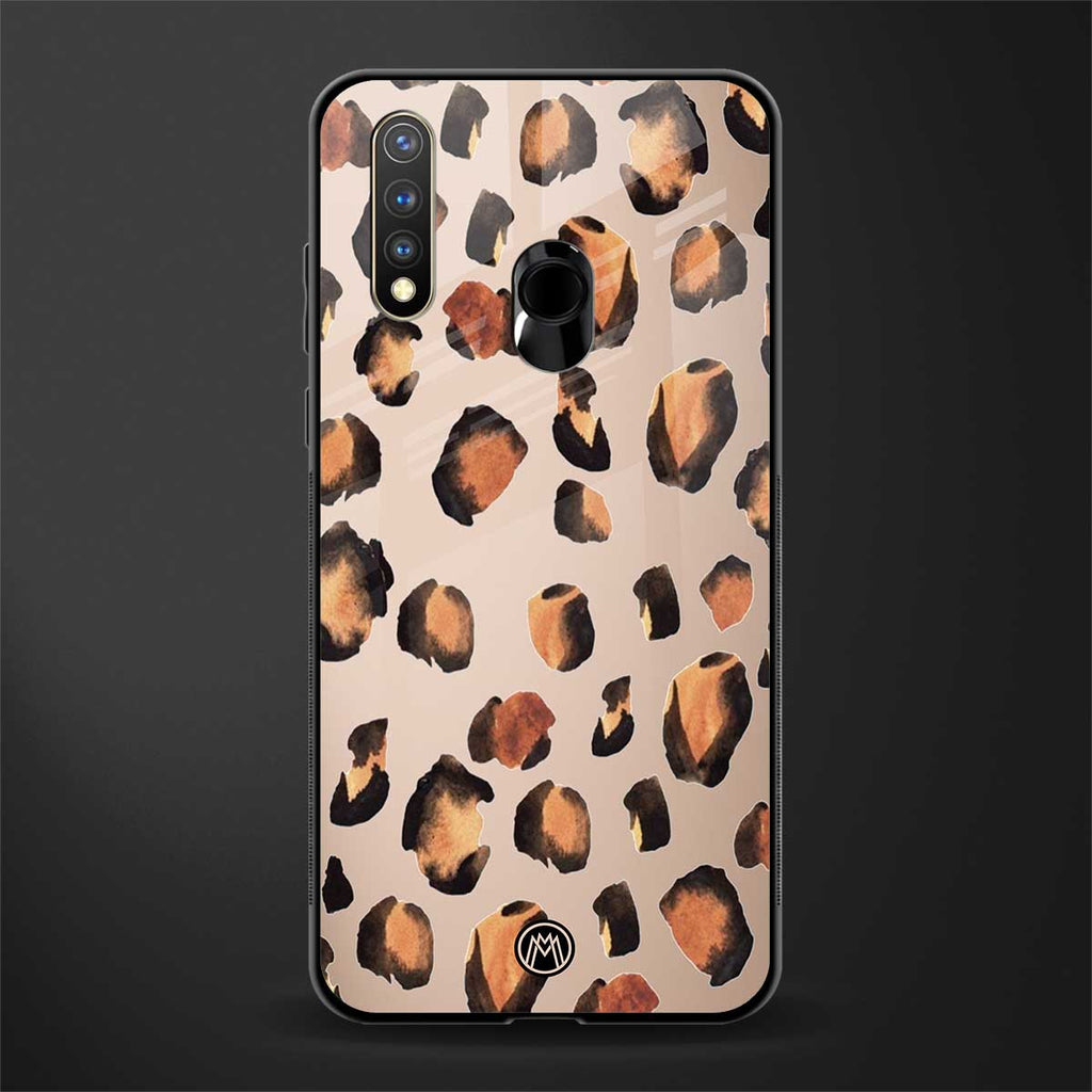 cheetah fur gold edition glass case for vivo u20 image