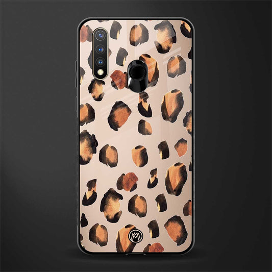 cheetah fur gold edition glass case for vivo u20 image