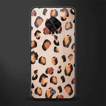 cheetah fur gold edition glass case for vivo s1 pro image