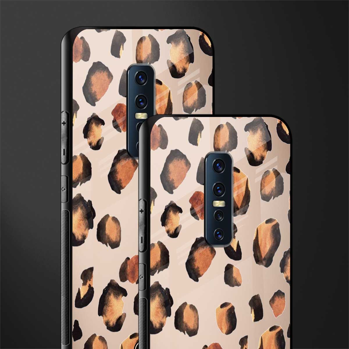 cheetah fur gold edition glass case for vivo v17 pro image-2