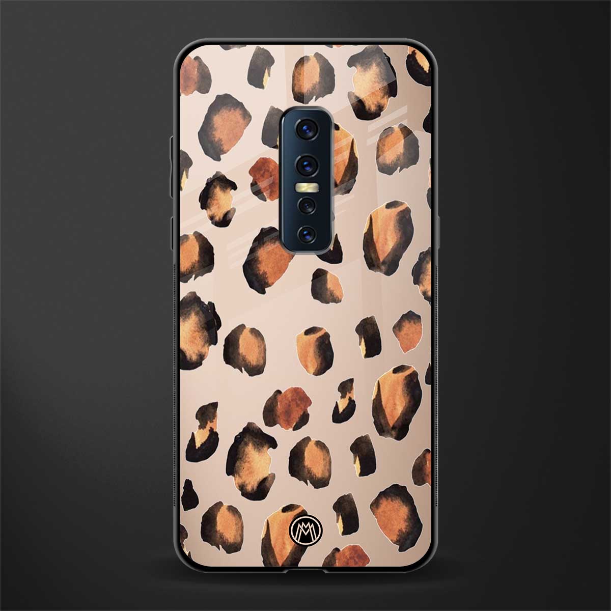 cheetah fur gold edition glass case for vivo v17 pro image