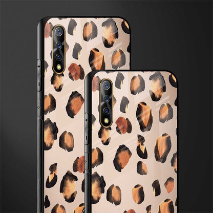 cheetah fur gold edition glass case for vivo z1x image-2