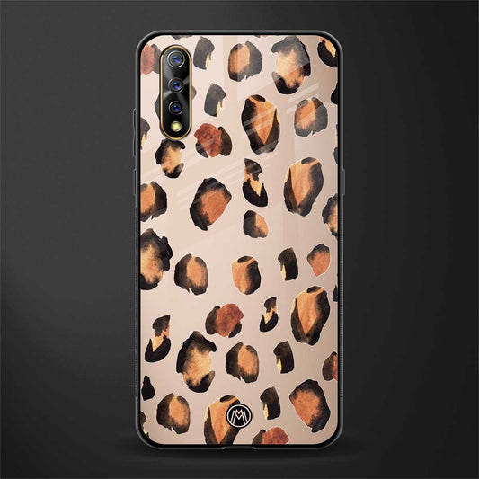 cheetah fur gold edition glass case for vivo s1 image