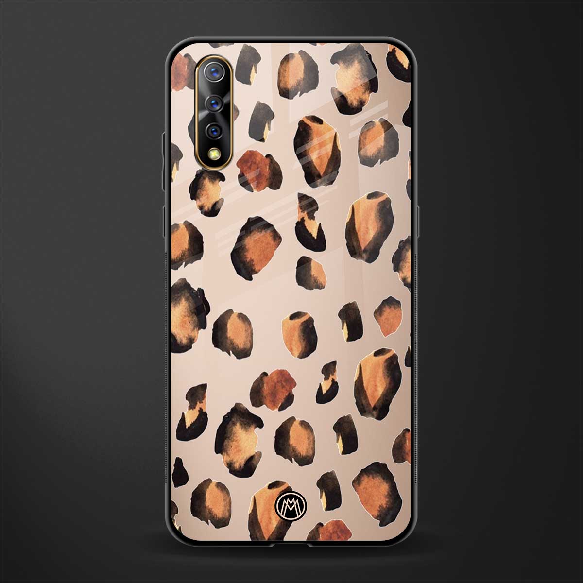 cheetah fur gold edition glass case for vivo z1x image