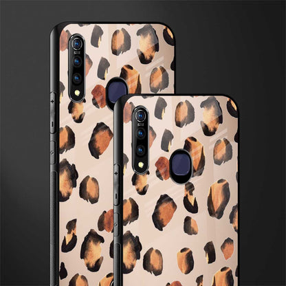 cheetah fur gold edition glass case for vivo z1 pro image-2