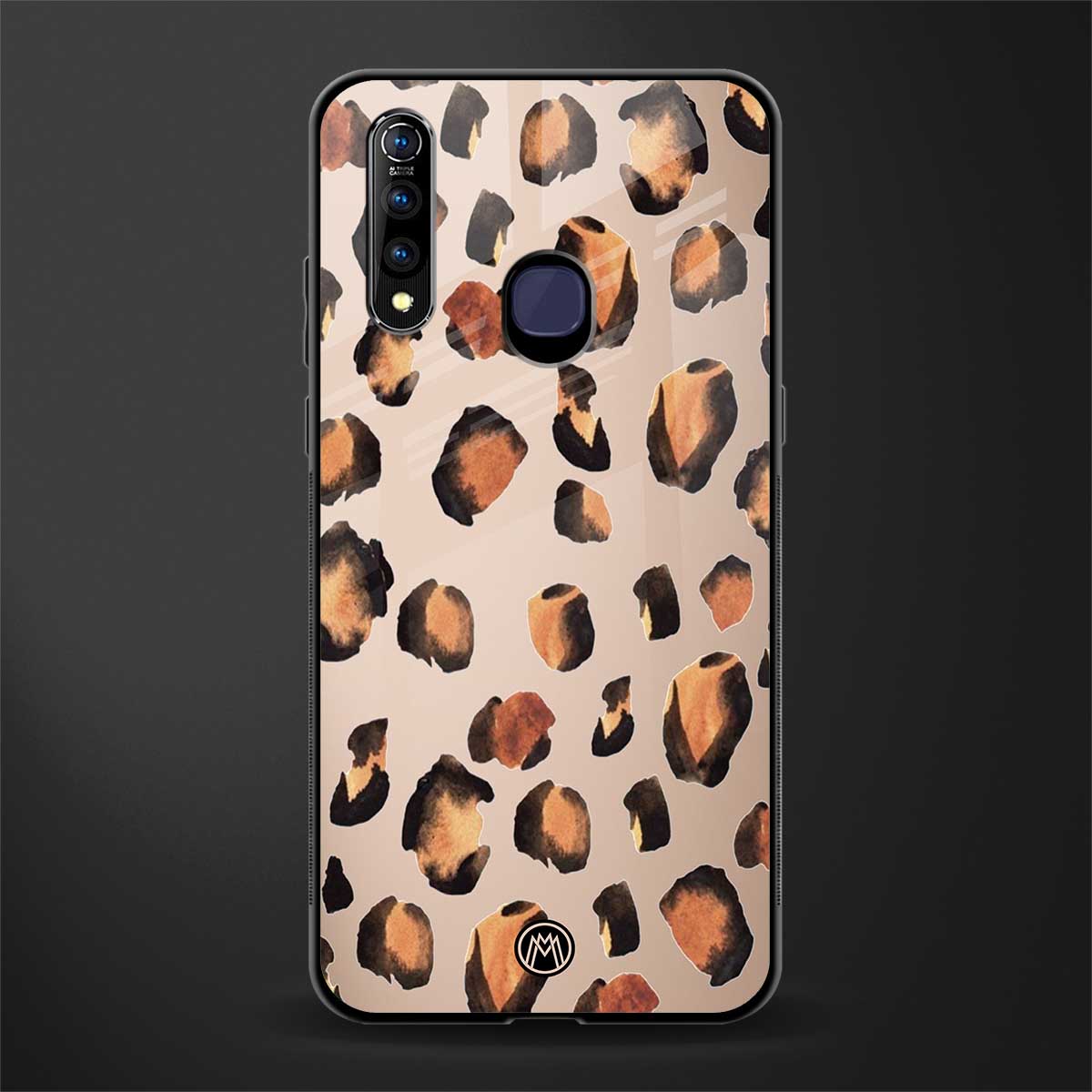 cheetah fur gold edition glass case for vivo z1 pro image