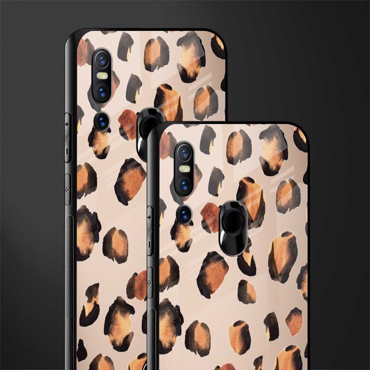 cheetah fur gold edition glass case for vivo v15 image-2
