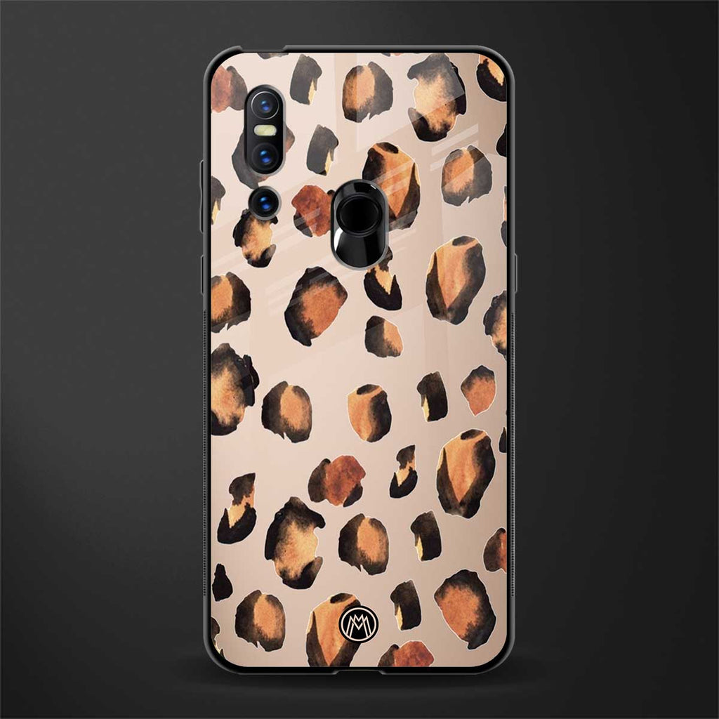 cheetah fur gold edition glass case for vivo v15 image