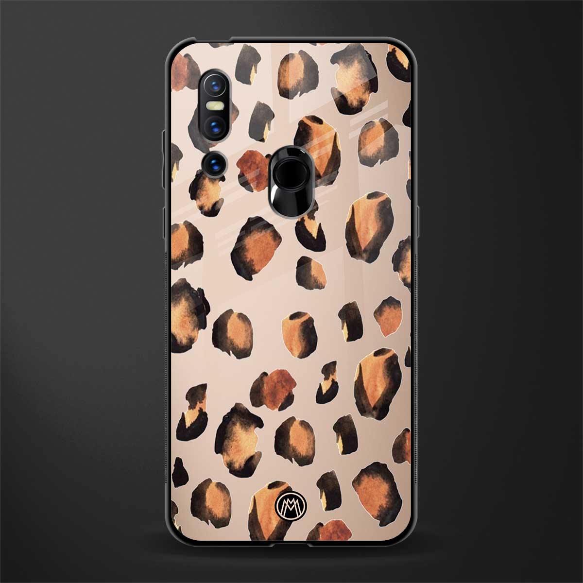 cheetah fur gold edition glass case for vivo v15 image