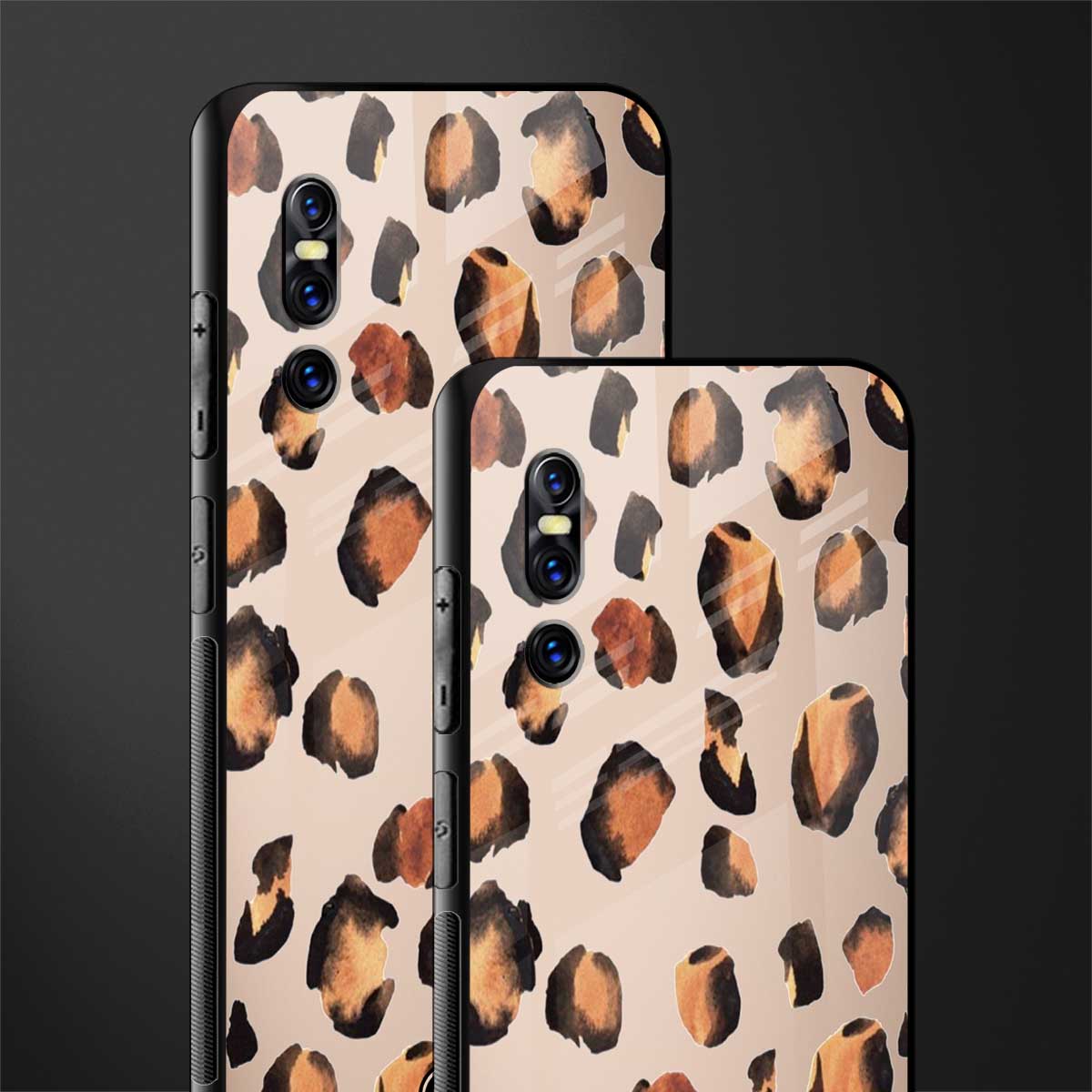 cheetah fur gold edition glass case for vivo v15 pro image-2