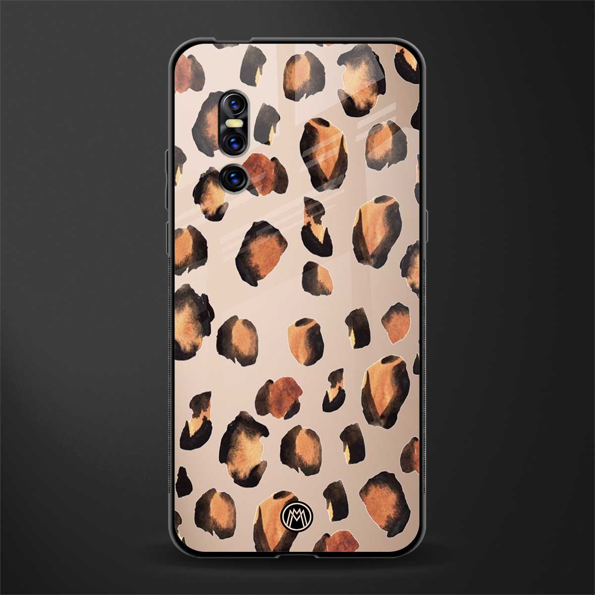 cheetah fur gold edition glass case for vivo v15 pro image