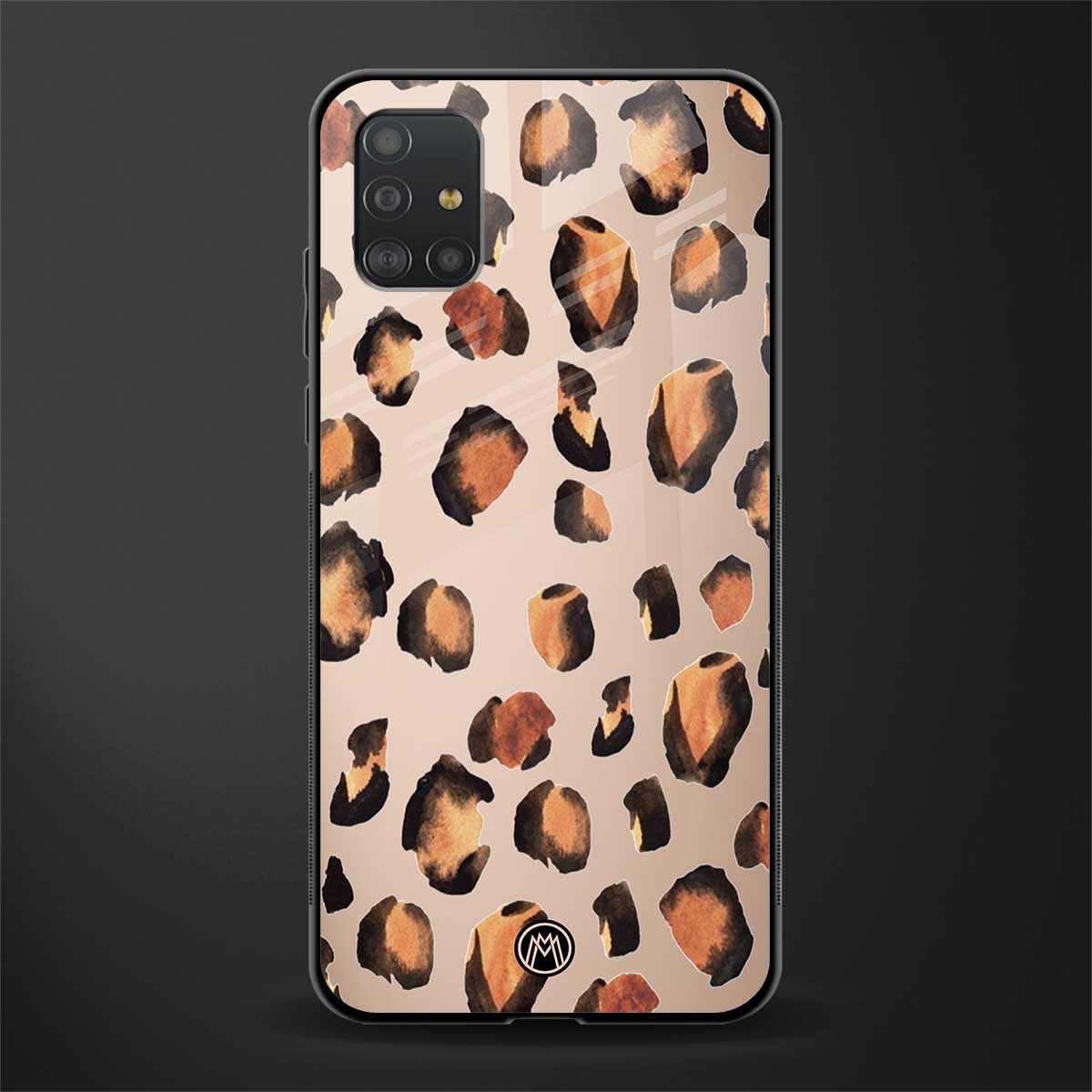 cheetah fur gold edition glass case for samsung galaxy a51 image