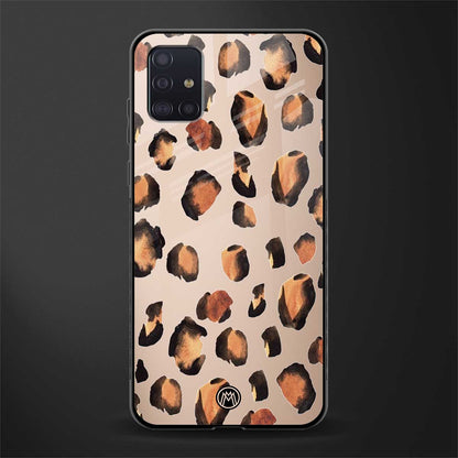 cheetah fur gold edition glass case for samsung galaxy a71 image