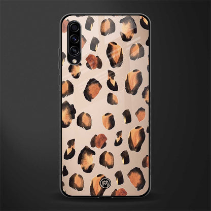 cheetah fur gold edition glass case for samsung galaxy a30s image