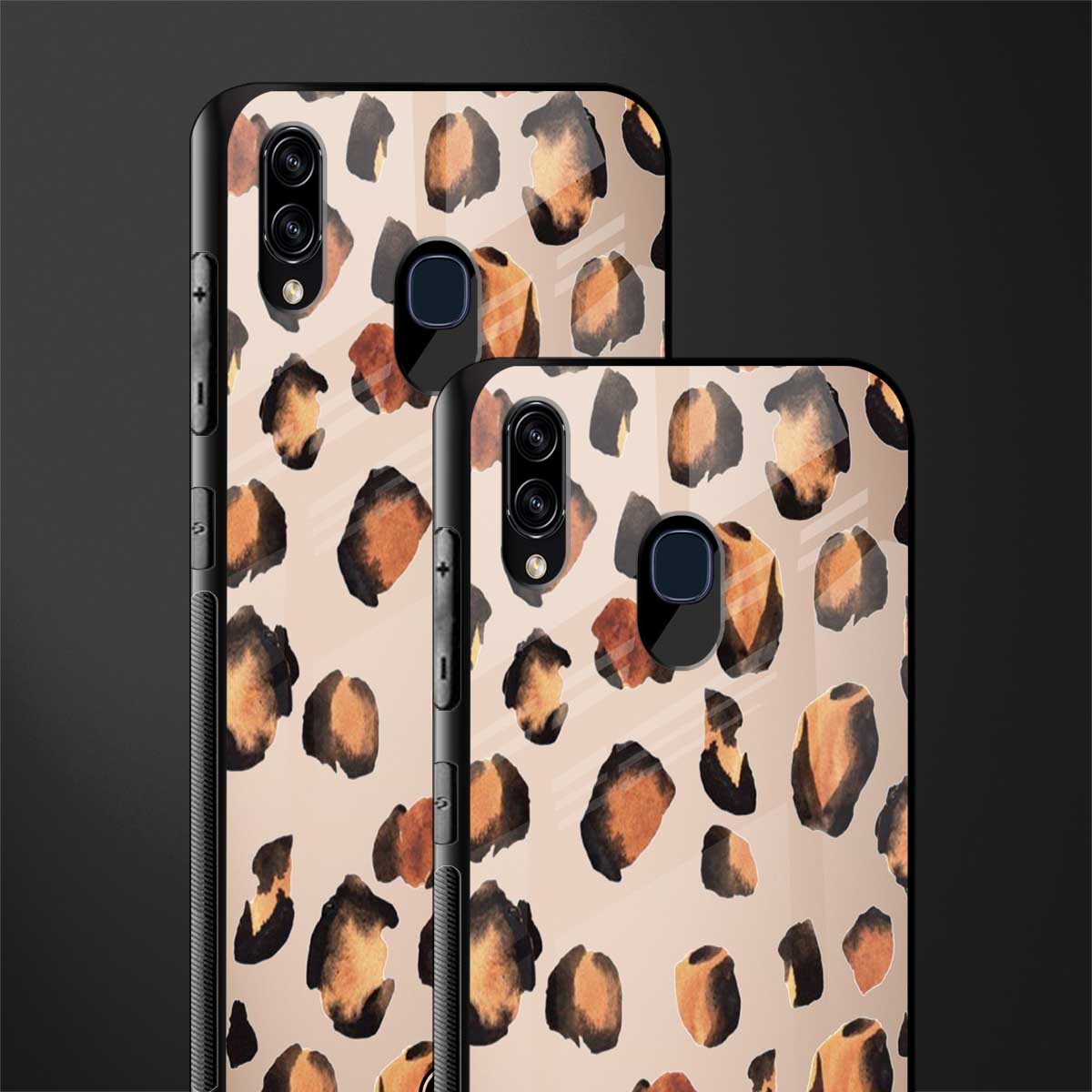 cheetah fur gold edition glass case for samsung galaxy a20 image-2