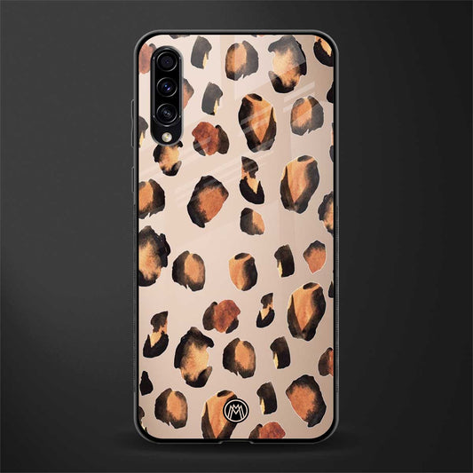 cheetah fur gold edition glass case for samsung galaxy a70 image