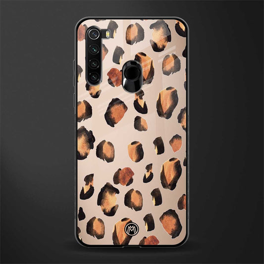 cheetah fur gold edition glass case for redmi note 8 image